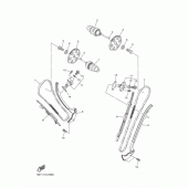 Схема вузла: Розподільний вал та Ланцюг ГРМ Yamaha XVS950 XV950 Racer