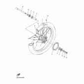 Схема вузла: Переднє колесо Yamaha WR250 WR250R