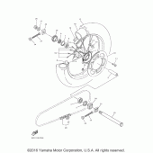 Схема вузла: Заднє колесо Yamaha YZ450F YZ450FX