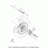 Схема вузла: Заднє колесо Yamaha XVS1100 V-Star Midnight Custom