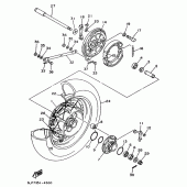 Схема вузла: Заднє колесо Yamaha XV1100 Virago