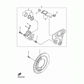 Схема вузла: Задній гальмівний супорт Yamaha XVS1300 Midnight Star
