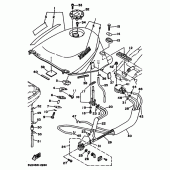 Схема вузла: Паливний бак Yamaha TDM850