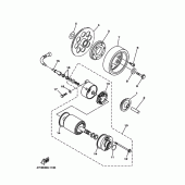 Схема узла: Привод стартера Yamaha XV535 Virago