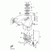 Схема узла: Топливный бак Yamaha SZR660