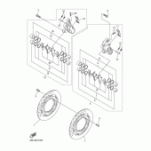 Схема вузла: Передній тормоз Yamaha FZ6 FZ6-S2 (Naked)