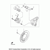 Схема вузла: Задній гальмівний супорт Yamaha XVS1300 V-Star Deluxe