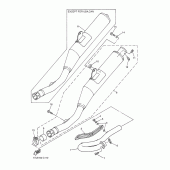 Схема узла: Выхлопная система Yamaha WR450F
