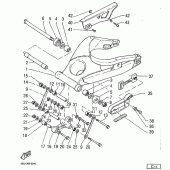 Схема узла: Задний рычаг и Подвеска Yamaha SZR660