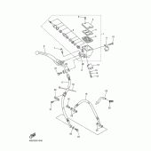 Схема вузла: Передній гальмівний циліндр Yamaha FZ6 FZ6-S2 (Naked)