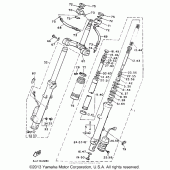 Схема узла: Вилка передней оси Yamaha XVZ1300 Venture Royale