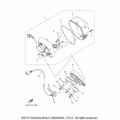 Схема вузла: Задній ліхтар (Стоп-сигнал) Yamaha XV1600 Road Star