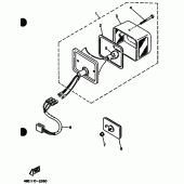 Схема вузла: Задній ліхтар (Стоп сигнал) Yamaha XT225 XT225