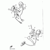 Схема узла: Пульт управления рулевой и Рычаг Yamaha XJ600 Diversion (S-TYPE)