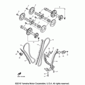 Схема узла: Распредвал и Цепь ГРМ Yamaha VMX17 V-MAX