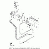 Схема вузла: Кермо та Тросики Yamaha YZF600R Thundercat