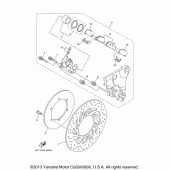 Схема узла: Задний тормозной суппорт Yamaha XV1900 Raider