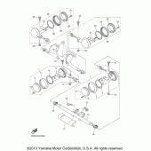 Схема узла: Поворотники Yamaha XVS650 V-Star Silverado