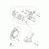 Схема узла: Передний тормоз Yamaha WR250 WR250F