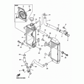 Схема узла: Радиатор и Патрубок системы охлаждения Yamaha YZ250 YZ250FX
