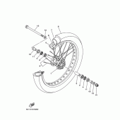 Схема вузла: Переднє колесо Yamaha XT250 Serow