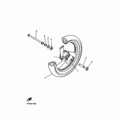 Схема вузла: Переднє колесо Yamaha FZS600 FAZER