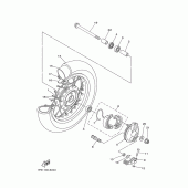 Схема вузла: Переднє колесо Yamaha TTR50 TT-R50