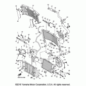 Схема узла: Радиатор и Патрубок системы охлаждения Yamaha VMX17 V-MAX