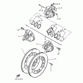 Схема узла: Передний тормоз Yamaha VMX12 V-MAX