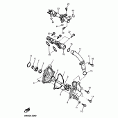 Схема вузла: Водяний насос Yamaha YZF750 YZF750