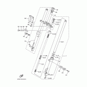 Схема вузла: Вилка передньої осі Yamaha TTR90 TT-R90