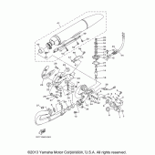 Схема узла: Выхлопная система Yamaha XV1900 Roadliner Midnight