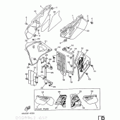 Схема узла: Боковая крышка Yamaha DT125 DT125