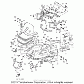 Схема вузла: Облицовочные елементи (1) Yamaha XVZ1300 Venture Royale