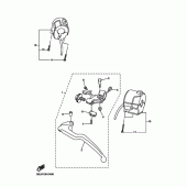 Схема вузла: Пульт керування рульовим та важелем Yamaha YZF-R6/ YZF600 R6 RaceBase