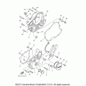 Схема узла: Крышки картера (1) Yamaha TT-R250 TT-R250