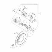 Схема узла: Передний тормоз Yamaha XVS650 Drag Star