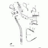 Схема вузла: Кермо та Тросики Yamaha XT600 XT600