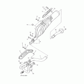 Схема вузла: Вихлопна система Yamaha XT500