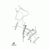 Схема узла: Облицовочные элементы 1 Yamaha XT660 XT660R