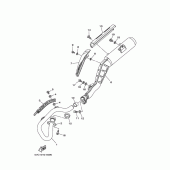 Схема вузла: Вихлопна система Yamaha TW225