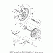 Схема узла: Заднее колесо Yamaha XV1600 Road Star Silverado