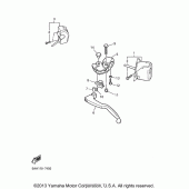 Схема вузла: Пульт управління рульовий та Важель Yamaha YZF600R Thundercat