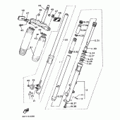 Схема узла: Вилка передней оси Yamaha XT500
