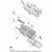 Схема вузла: Головка циліндра Yamaha YZF600R Thundercat