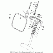 Схема вузла: Рульовий механізм Yamaha WR500Z