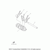 Схема узла: Копирный вал и Вилки Yamaha XT250 XT250