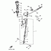Схема вузла: Задній гальмівний циліндр Yamaha WR200R