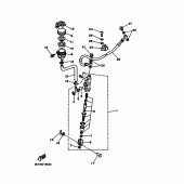 Схема вузла: Задній гальмівний циліндр Yamaha DT125 DT125R