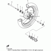 Схема вузла: Переднє колесо Yamaha YZF600R Thundercat